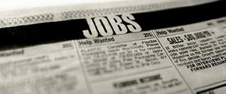 Image of job advertisements in a newspaper