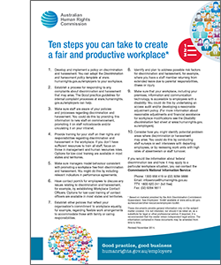 Ten steps you can take to create a fair and productive workplace guide cover image