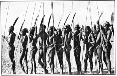 Group of Warriors from the tribes west of Hermannsburg, Central Australia