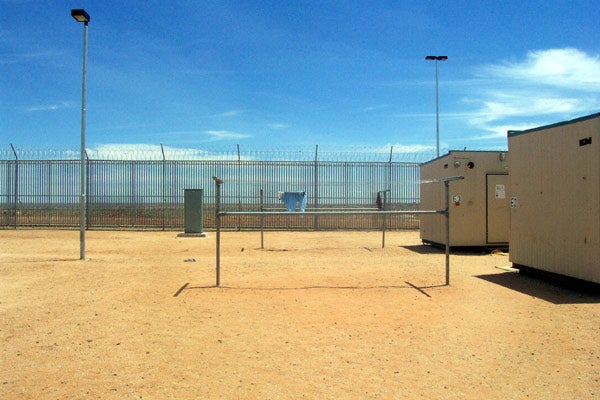 Woomera compound (clotheslines in background), June 2002.