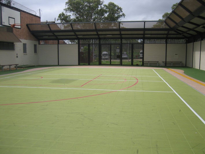 Refurbished basketball court, Blaxland compound, Villawood IDC