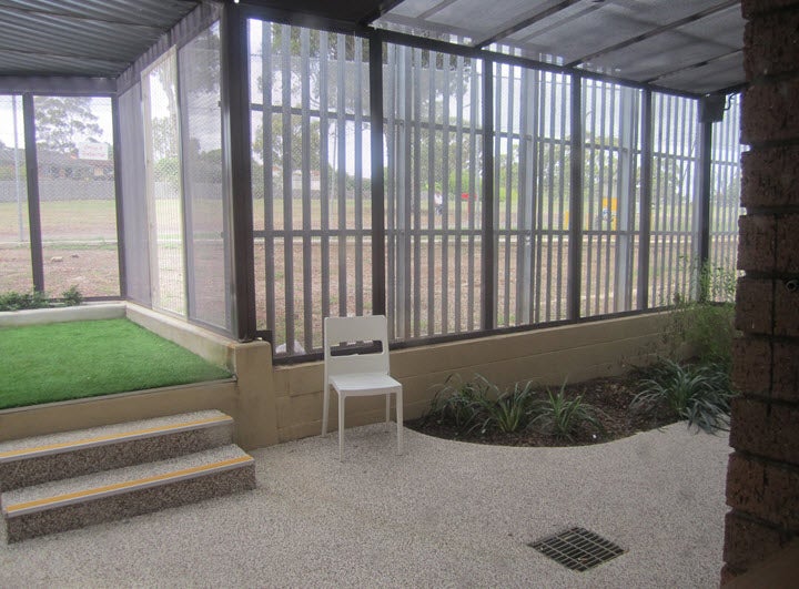 Enclosed outdoor area, downstairs, Murray Unit, Villawood IDC