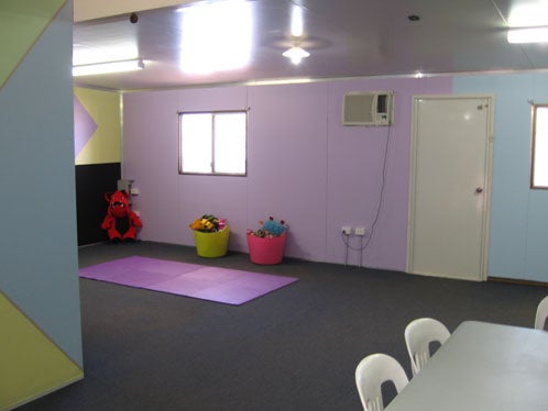 New crèche room (outside fence of Leonora immigration detention facility)