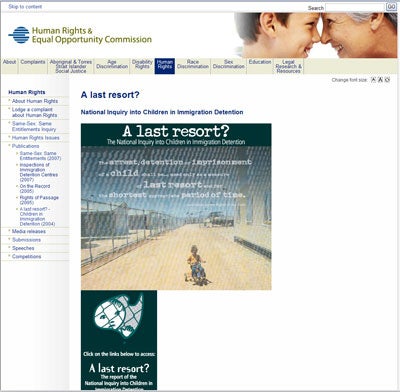 Screenshot of 'A last resort?' homepage