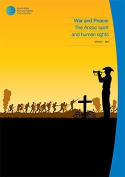 Cover of &#039;War and Peace: The ANZAC spirt and human rights