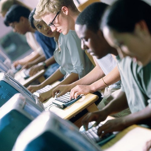 Students on mac computers