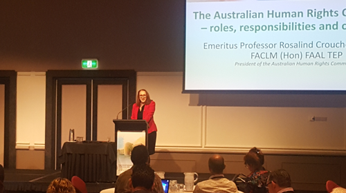Rosalind Croucher addressing the National Conference for Supreme and Federal Court Judges in Hobart