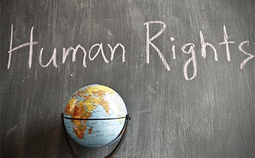 Human Rights - and world globe