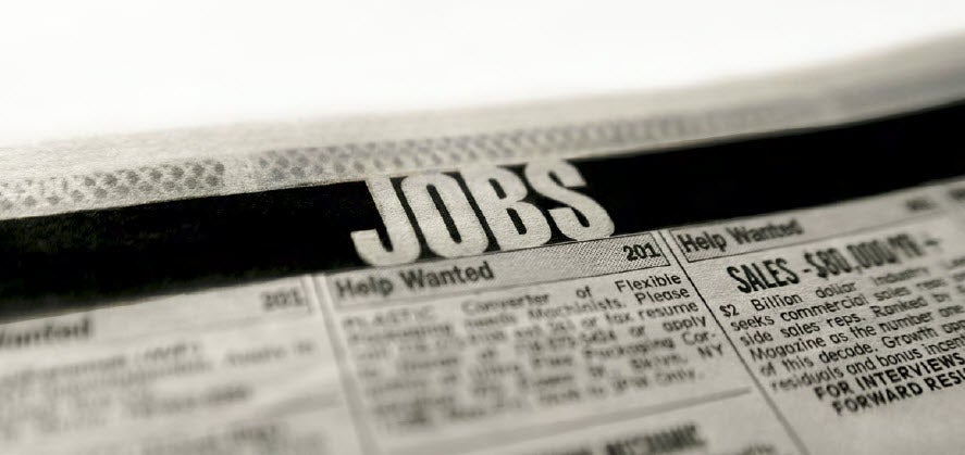 Stock image of Jobs page in newspaper