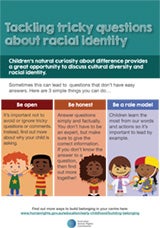 Poster cover image - Tackling tricky questions about racial identity