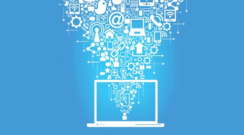 computer-volcano137957211.jpg Image of computer with stream of information and symbols
