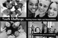 Youth Challenge - Teaching human rights and responsibilities - Promotional Postcard