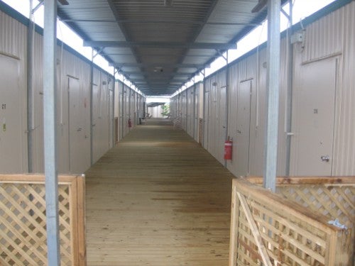 Photo of the construction camp immigration detention facility, internal view
