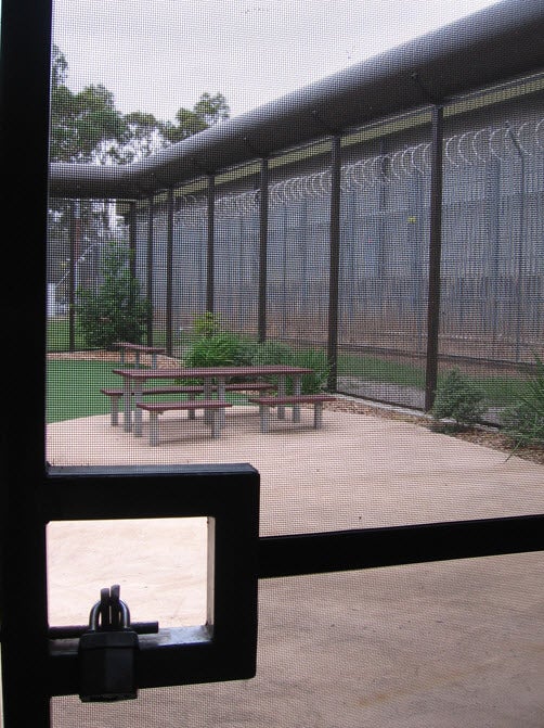 Access to outdoor courtyard, Blaxland compound, Villawood IDC