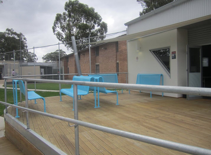 New building in visitors’ area for Hughes and Fowler compounds, Villawood IDC