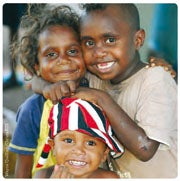 Picture of three Aboriginal children