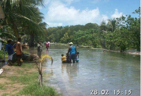 Water inundation in the Torres Strait – current and predicted