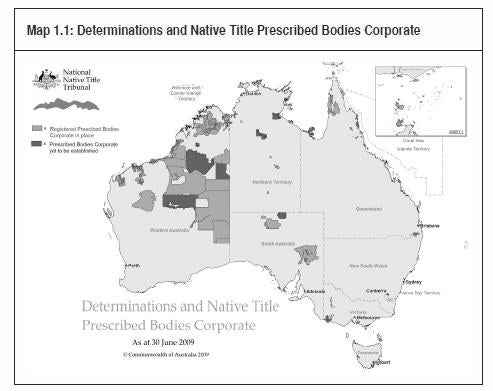 Map 1.1: Determinations and Native Title Prescribed Bodies Corporate