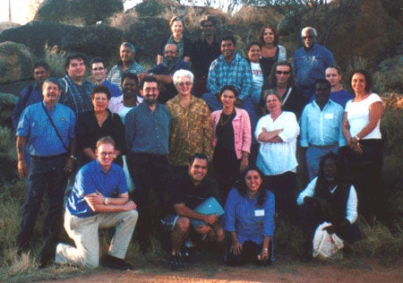 Image: Forum participants, hosts and facilitators at the Alice Springs Red Centre