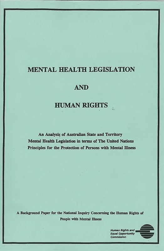 Cover - 1992 Mental Illness and Human Rights