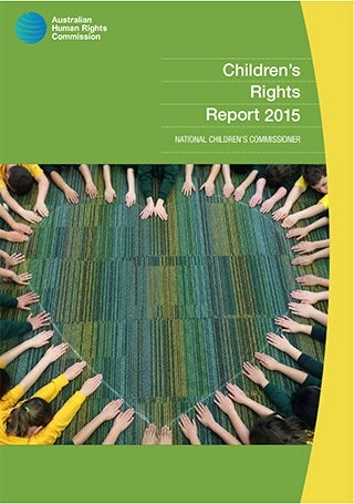 Cover of Children&#039;s Rights Report 2015 - children sitting in a circle