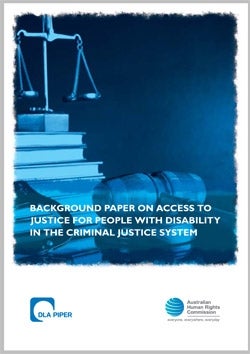 Cover of Background Paper on Access to Justice for People with Disability in the Criminal Justice System