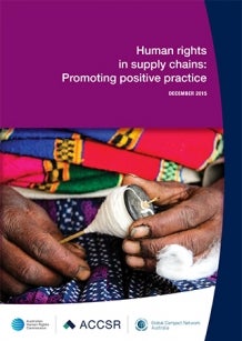 Cover of Human Rights in Supply Chains 2015