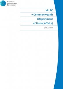 Mr AC v Commonwealth of Australia (Department of Home Affairs)