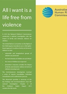All I want is a life free from violence - extract cover