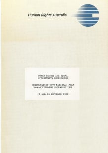 NGO consultations 1988 cover