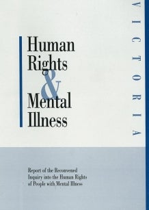 Cover 1995 Human Rights and Mental Illness Victoria report